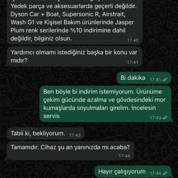 Dyson Parça Temini Gecikmesi Mağduriyet Yarattı