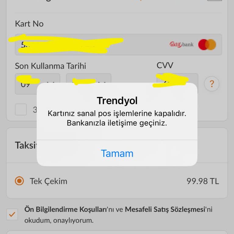 Nkolay Dijital Banka Kartımla Online Alışveriş Yapamıyorum, Sorunum Çözülmüyor