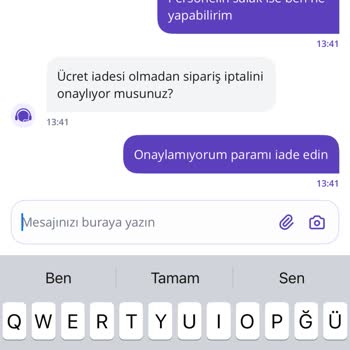 Teslim Edilmeyen Sipariş İçin Haksız Para Kesintisi