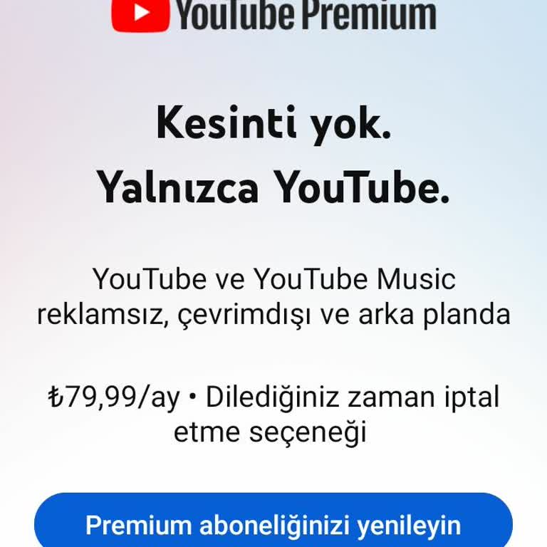 Youtube Premium Hediyesi İçin Ödeme İstendi Hediye Aktifleşmedi