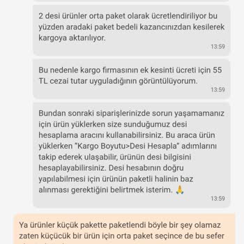 Küçük Paket Satışında Yüksek Kargo Kesintisi Ve Hesapta Borç Sorunu