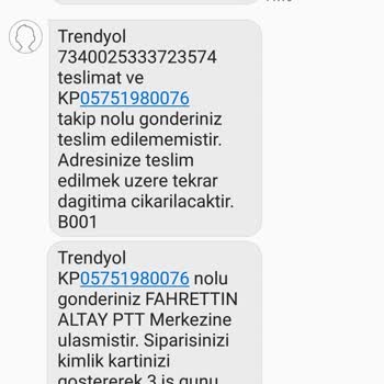 PTT Kargo'nun İlgisizliği Ve Adresime Teslim Edilmeyen Siparişim
