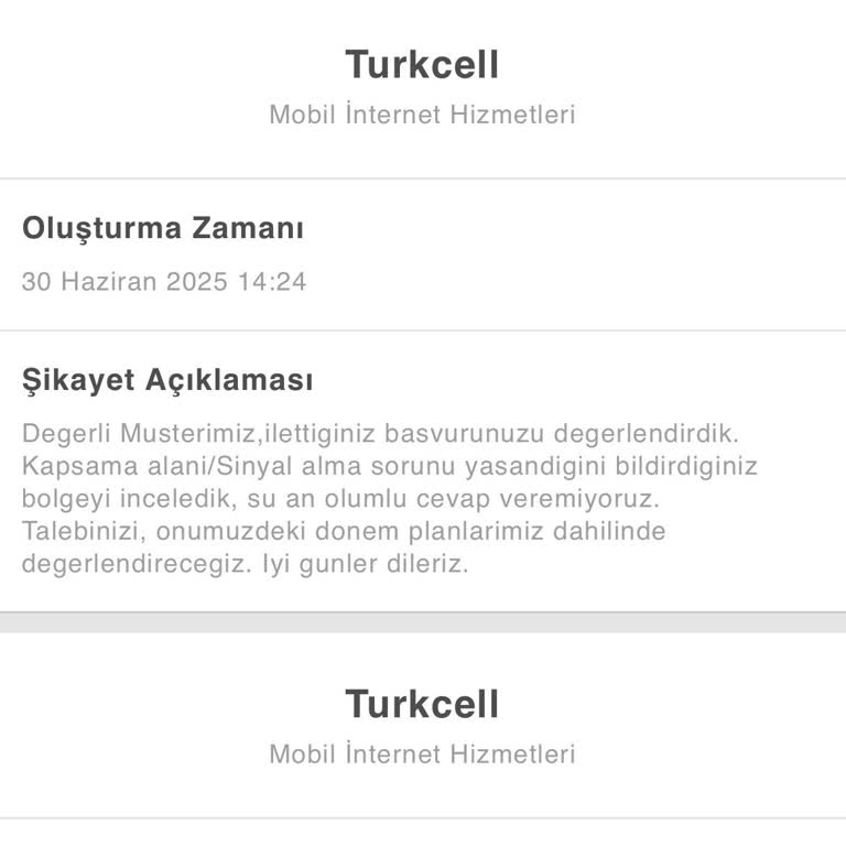 Turkcell'de Zayıf Çekim Ve Yetersiz Müşteri Hizmeti Deneyimi