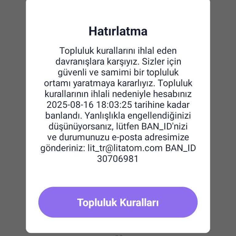 Hesabım Haksız Yere Banlandı, Acil Çözüm Bekliyorum!
