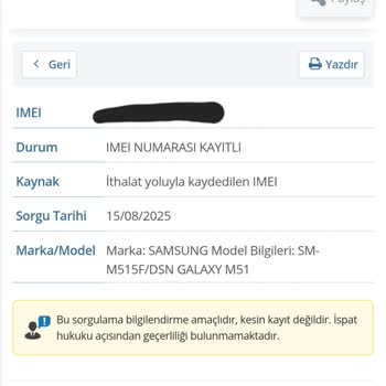 Takaslı Telefon Alımında Sürekli IMEI Hatası Ve Çözüm Eksikliği