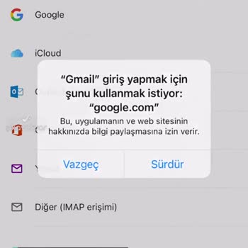 Gmail'e Giriş Sorunu