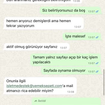 Yemeksepeti Üyelik Onayı Gecikmesi Nedeniyle Maddi Kayba Uğradım