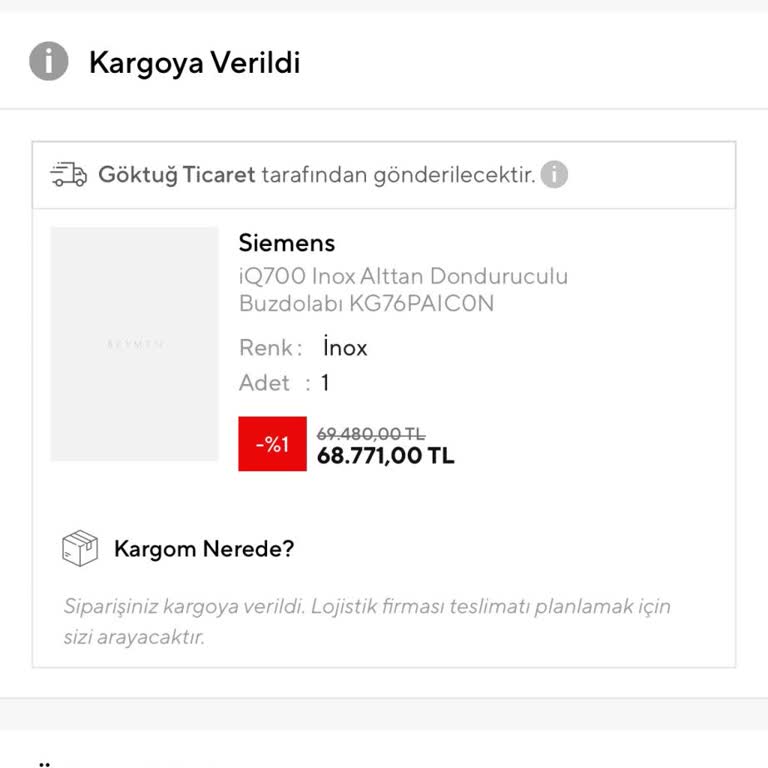 Teslim Edilmeyen Buzdolabı Ve İade Talebi