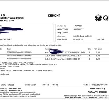 SWIFT İşlemi İptal Edildi, Eksik İade Ve Açıklamasız Kesinti Sorunu