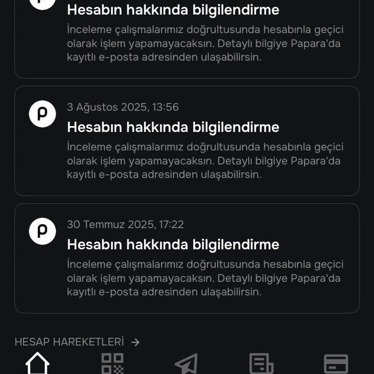 Papara Hesabıma Sebepsiz Bloke Kondu, Parama Ulaşamıyorum!