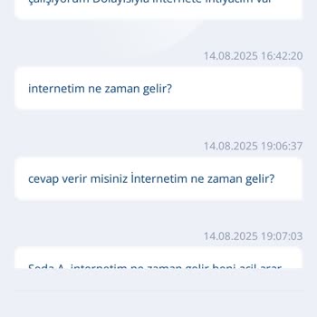 İnternet Kesintisi Nedeniyle İşim Aksıyor, Acil Çözüm Bekliyorum