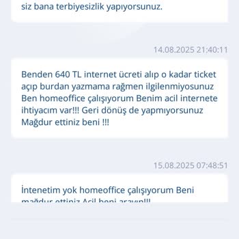 İnternet Kesintisi Nedeniyle İşim Aksıyor, Acil Çözüm Bekliyorum
