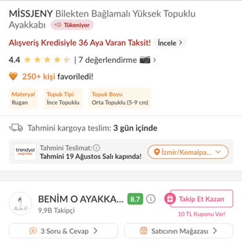 Trendyol Benim O Ayakkabı Şikayeti