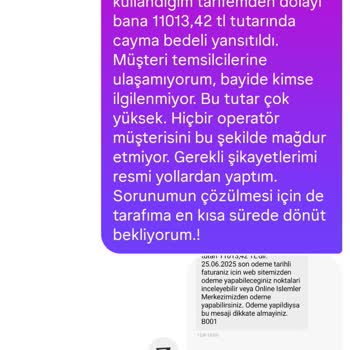 Yüksek Cayma Bedeli Ve İade Talebime Çözüm Bulunmuyor