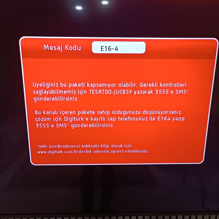 Lig Maçlarını E16-4 Hatası Yüzünden İzleyemiyorum, Çözüm Bekliyorum