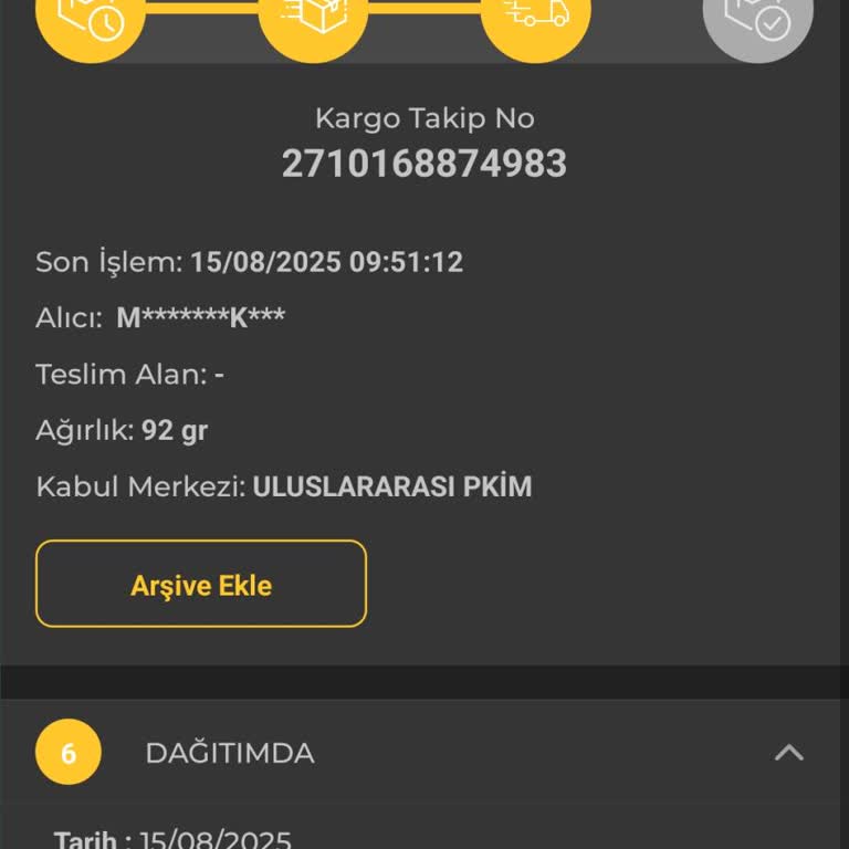 PTT Kargo'nun Geciken Teslimatı Ve İletişim Sorunu