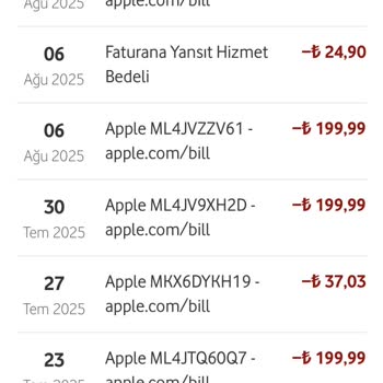 Apple Cihazımda Bilgim Dışında Düzenli Mobil Ödeme Harcamaları Yapılıyor