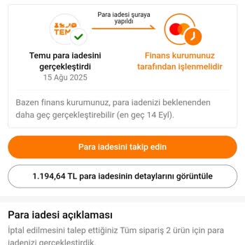 Temu’dan Anında Çekilen Para, İade Edilmiyor!
