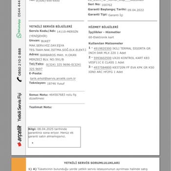 Arçelik Buzdolabında Kronik Soğutmama Sorunu Ve Mağduriyet