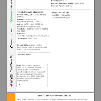 Arçelik Buzdolabında Kronik Soğutmama Sorunu Ve Mağduriyet