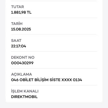 Ödeme Çekildi Bilet Oluşmadı İade Yapılmadı Mağdur Oldum