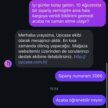 Sipariş Verildi, Kargo Bilgisi Paylaşılmadı, İade Veya Gönderim Talebi