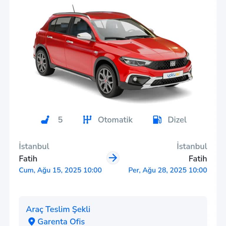 Garenta Önceden Ödediğim Araç Başkasına Verildi, Ekstra 3.500 TL Zarara Uğradım