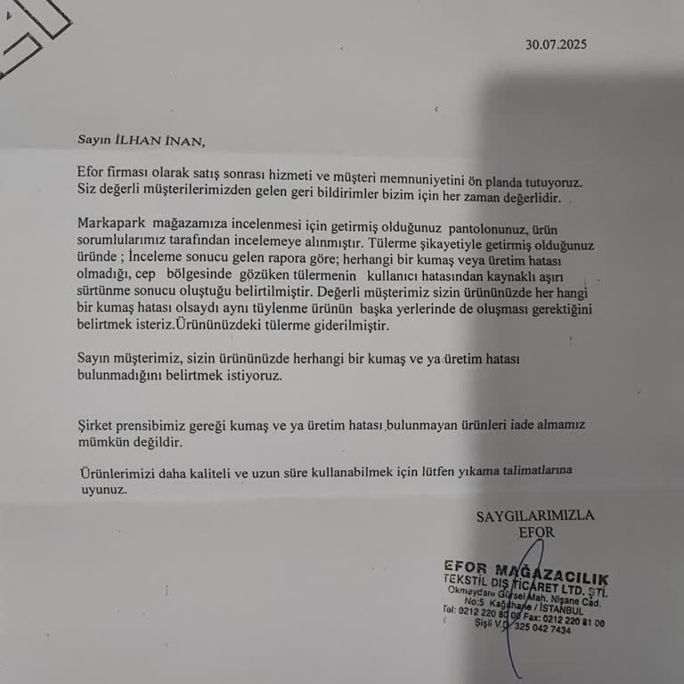 Aldığım Takım Elbise Kısa Sürede Deforme Oldu Mağaza Sözünü Tutmadı Personel Hakaret Etti