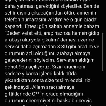 Bakımda Eksik Ve Hatalı İşlemler, Ekstra Ücret Talebi Ve Şikayetlerin Giderilmemesi