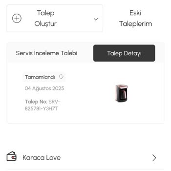Teknik Servis Hatasıyla Bozulan Kahve Makinemin Yenisiyle Değişmesini İstiyorum