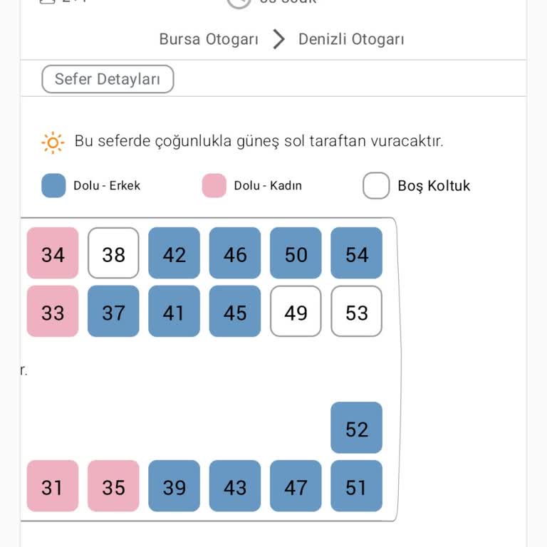 Sistem Hatası Nedeniyle Boş Koltuk Olmasına Rağmen Bilet Alamadım