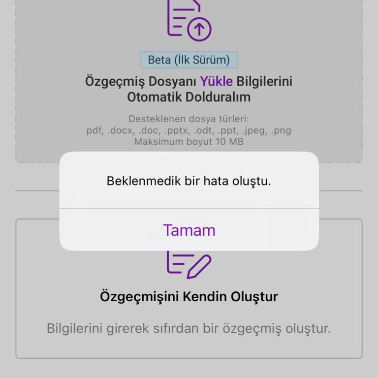 Kariyer.nette CV Yükleme Sorunu Ve Müşteri Hizmetlerinden Yanıt Alamama