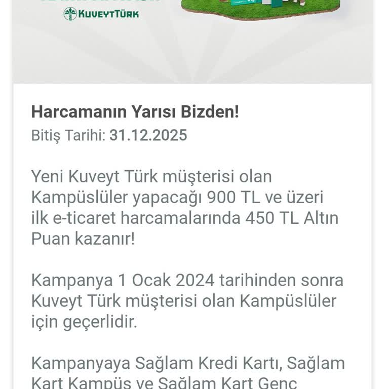 Kuveyt Türk Kampanya İadesi Hala Hesabıma Yatırılmadı