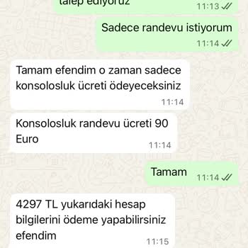 WhatsApp Üzerinden Alınan Konsolosluk Randevusu Sonrası Mağduriyet Ve Ücret İadesi Sorunu
