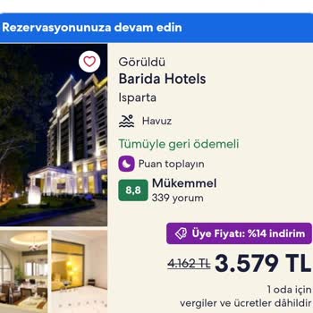 Hotels.com Üzerinden Yapılan Geri Ödemeli Rezervasyonun İptalinde Ücret İadesi Yapılmıyor