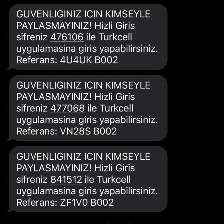 Turkcell Hesabım Olmamasına Rağmen Sürekli Giriş SMS’leri Alıyorum