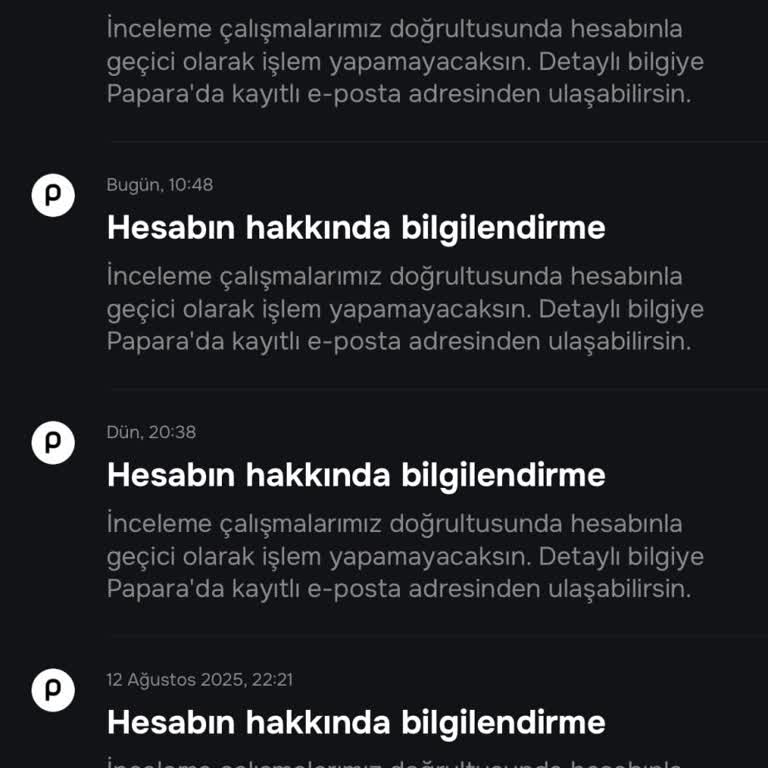 Papara Hesabım 3 Aydır İncelemede, Paramı Kullanamıyorum Ve Bilgi Alamıyorum