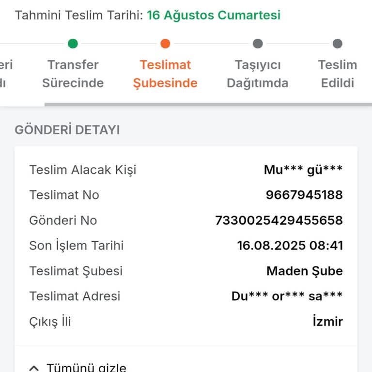 Trendyol Express Maden Kargo Şubesinde Teslimat Sorunu
