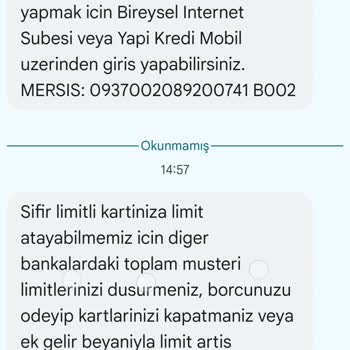 Yapı Kredi Worldcard Başvurumda Tüm Talepleri Yerine Getirmeme Rağmen Kartıma Limit Tanımlanmıyor