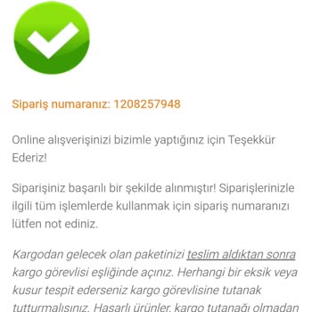 Siparişim Gönderilmedi Ücret İadesi De Yapılmadı