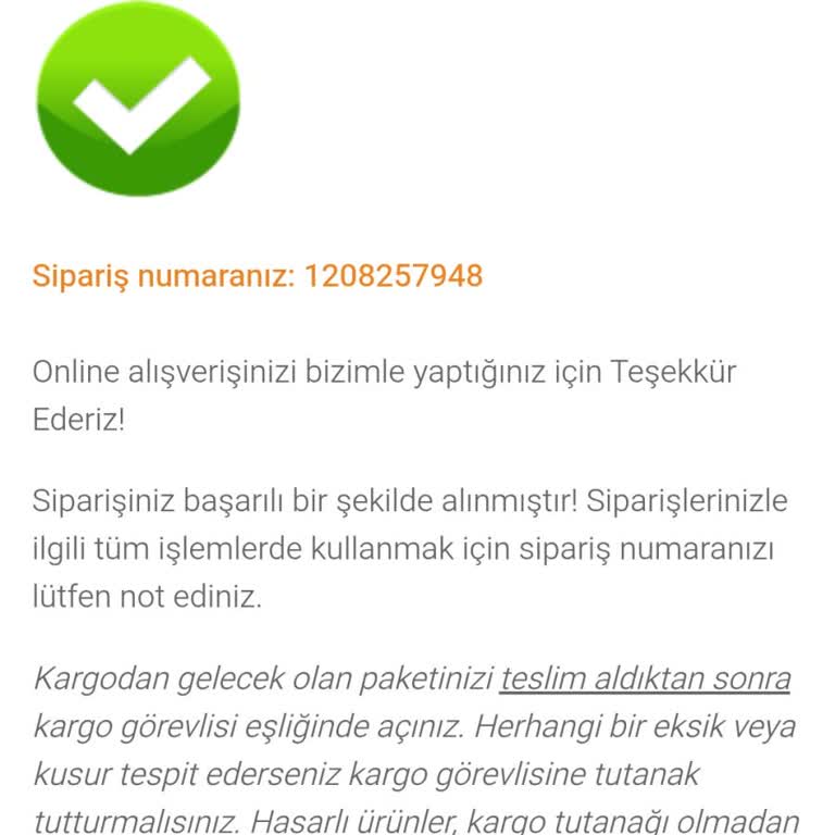 Siparişim Gönderilmedi Ücret İadesi De Yapılmadı