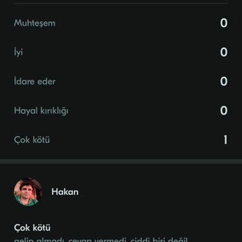 Haksız Olumsuz Yorum Nedeniyle Profilimin Zarar Görmesi Ve Sürücünün Uygulamayı Kötüye Kullanması