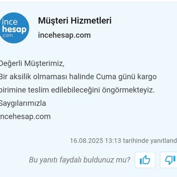 Siparişim Taahhüt Edilen Sürede Kargoya Verilmedi, Mağduriyet Yaşıyorum