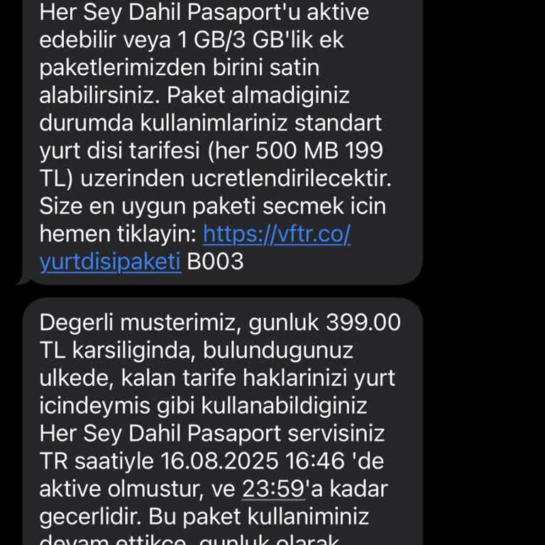 Onayım Olmadan Eklenen Ücretli Yurtdışı Paketi Mağduriyeti
