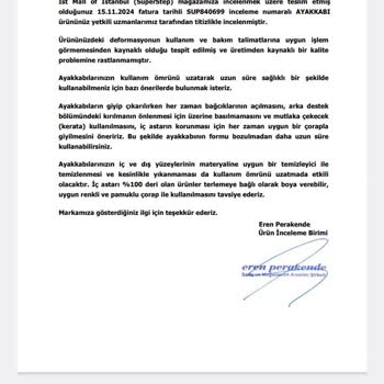 Garanti Kapsamındaki Ayakkabının File Açılması Sorunu Ve Değişim Reddi