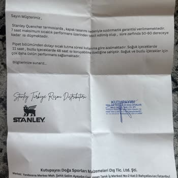 Garantiye Gönderilen Stanley Termosum Çizik Ve Sorunsuz Geri Geldi
