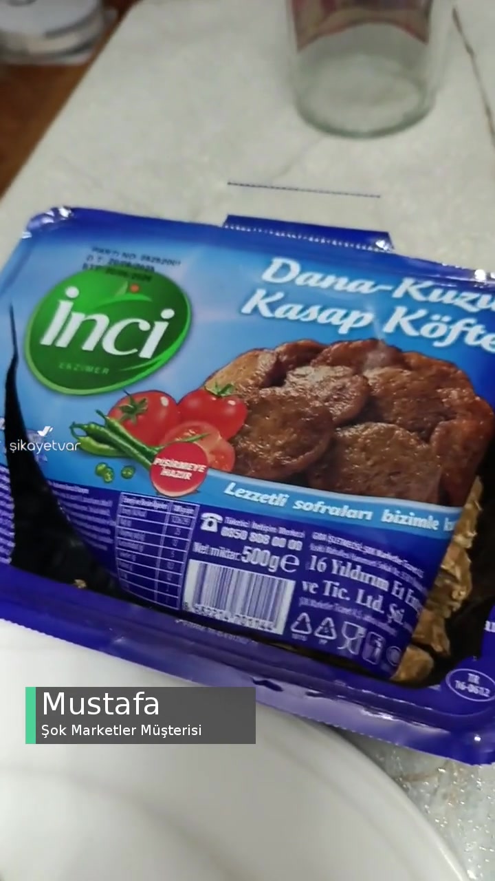 Şok Marketler İnci Marka Dana Kuzu Köfte Kıkırdak Çıktı! videonun kapak resmi