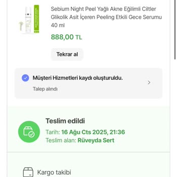 Teslimat Noktasında Ürünüm Teslim Edilmedi, Ücret İadesi Veya Teslimat Talebim Var