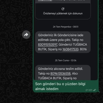 Siparişim İade Oldu, Bir Aydır Ne Ürün Var Ne De Geri Dönüş