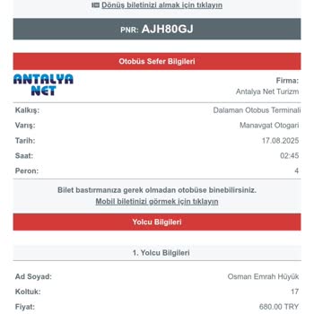 Islak Ve Arızalı Koltuk Nedeniyle Güvensiz Yolculuk